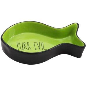 Rae dunn purr evil kitty ceramic halloween food dish